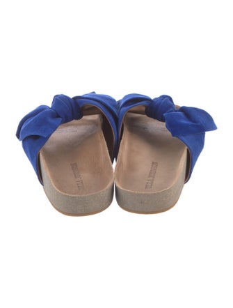 Ulla Johnson Suede Bow Accents Slides