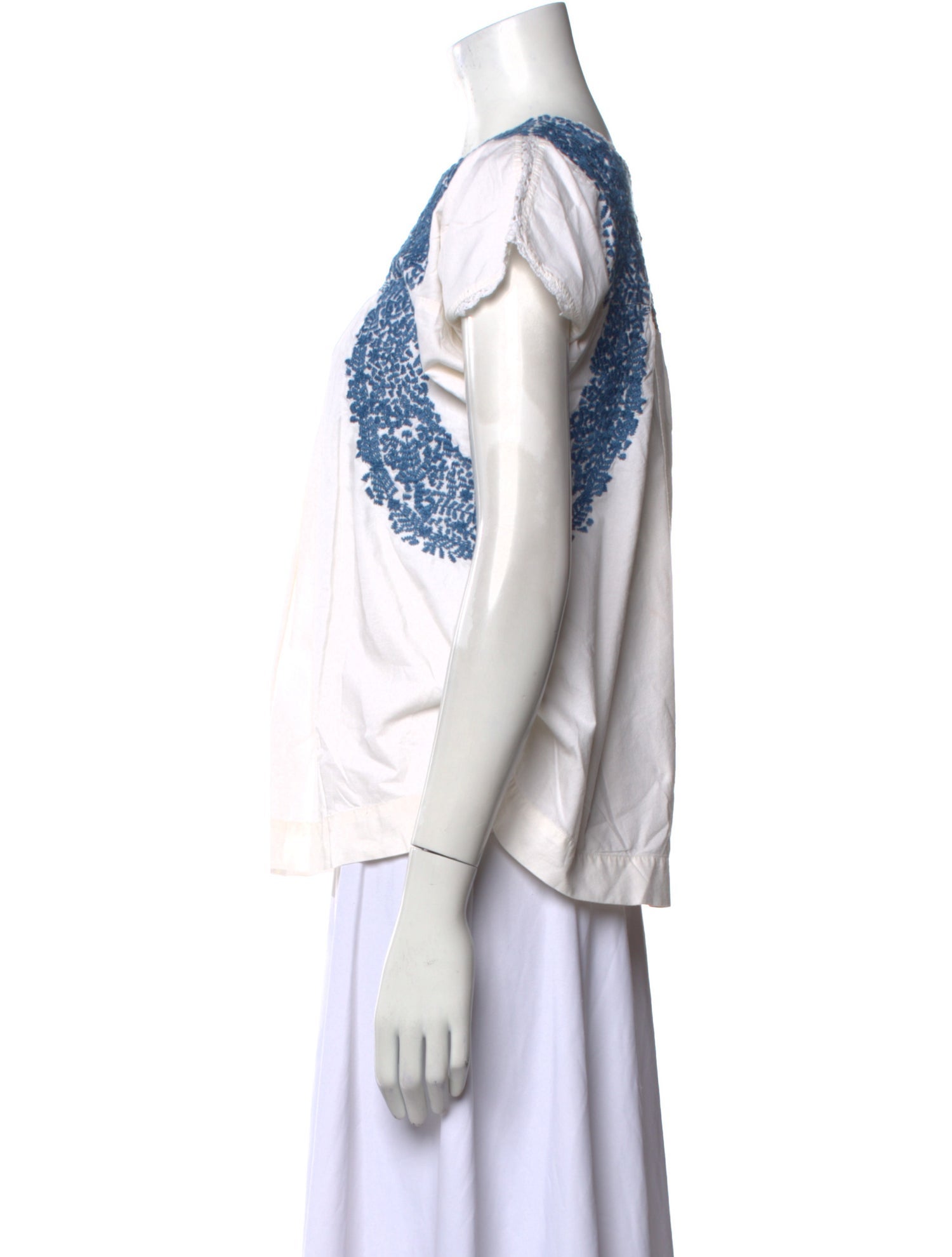 Ulla Johnson Crew Neck Short Sleeve Blouse