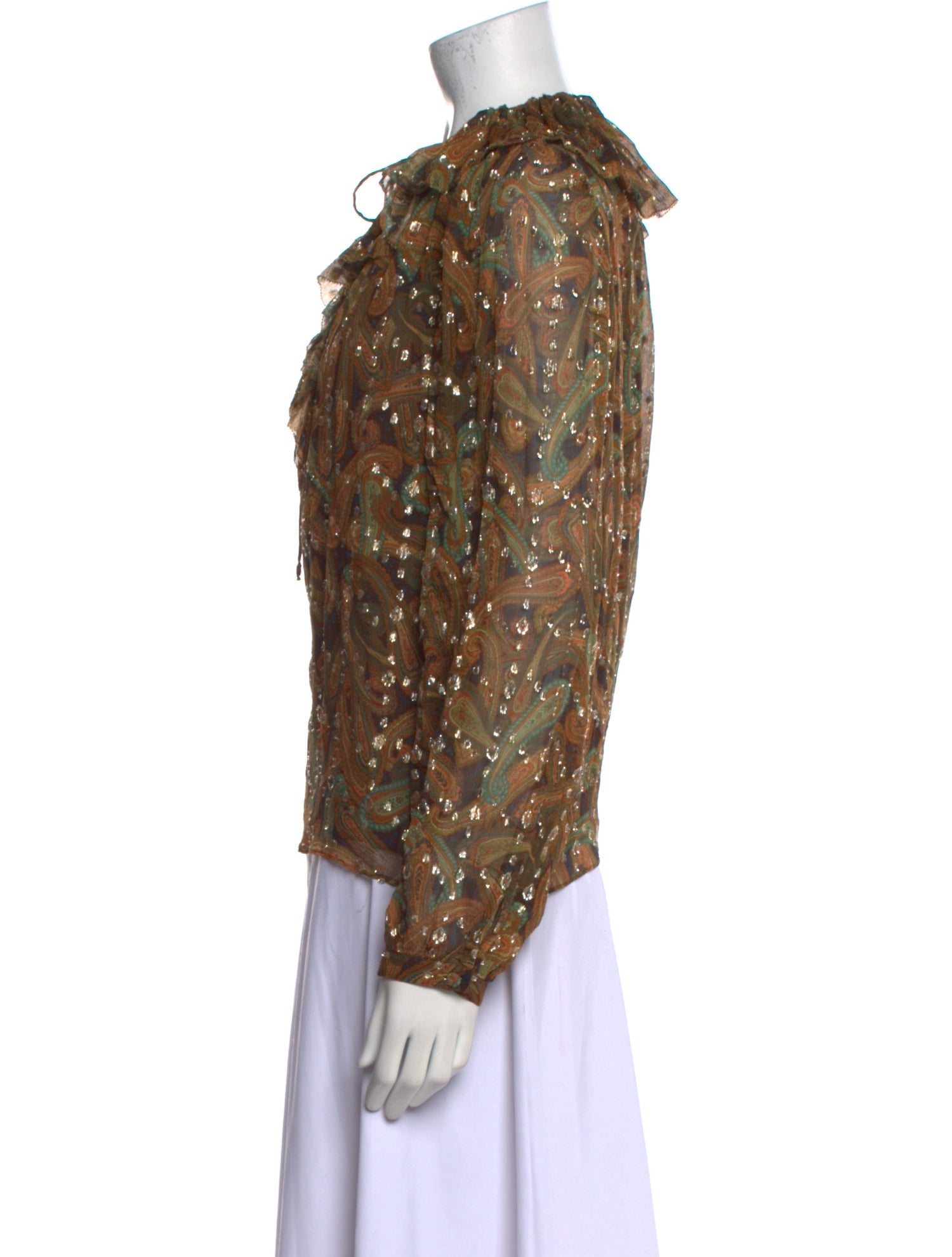 Ulla Johnson Silk Floral Print Blouse