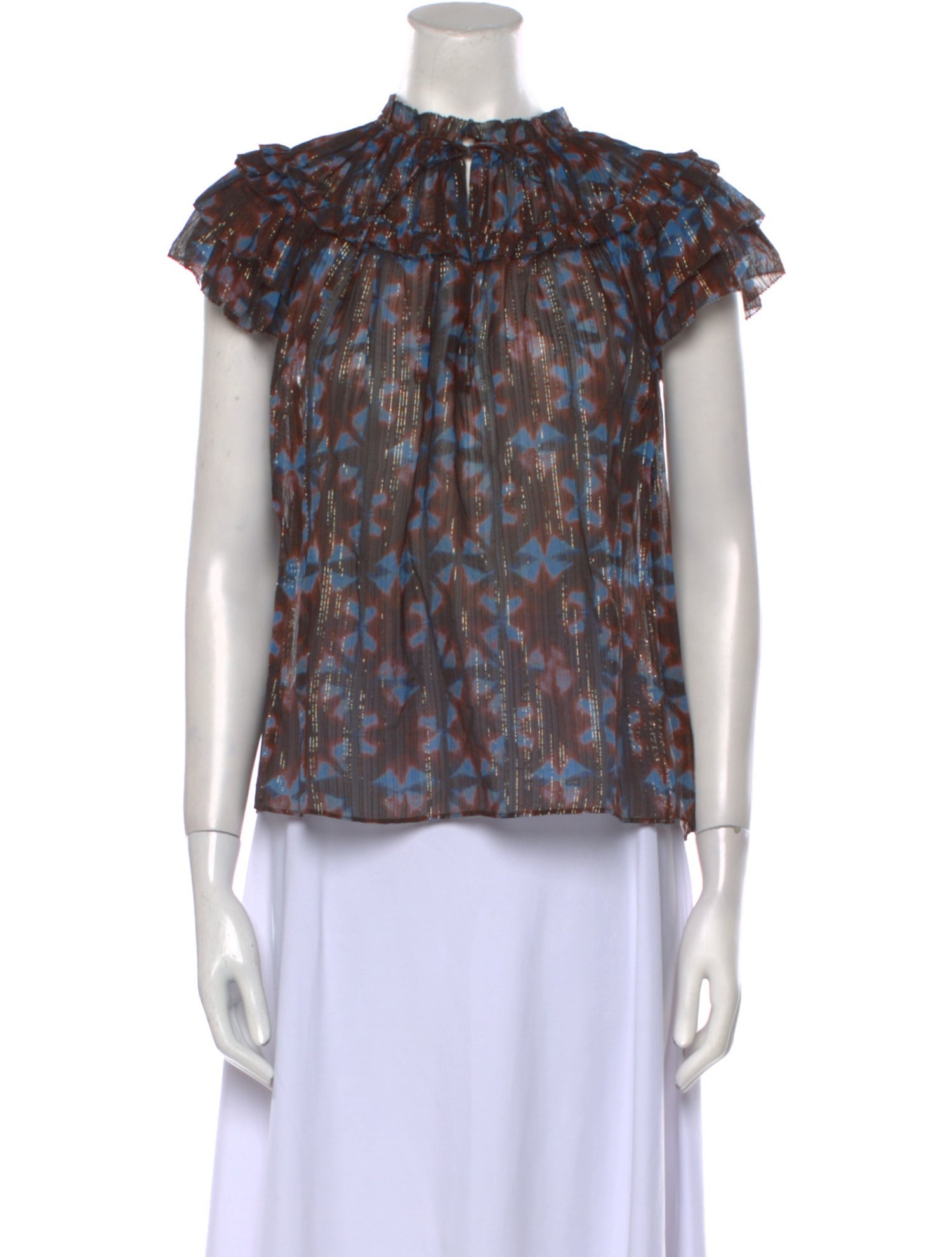 Ulla Johnson Silk Floral Print Blouse