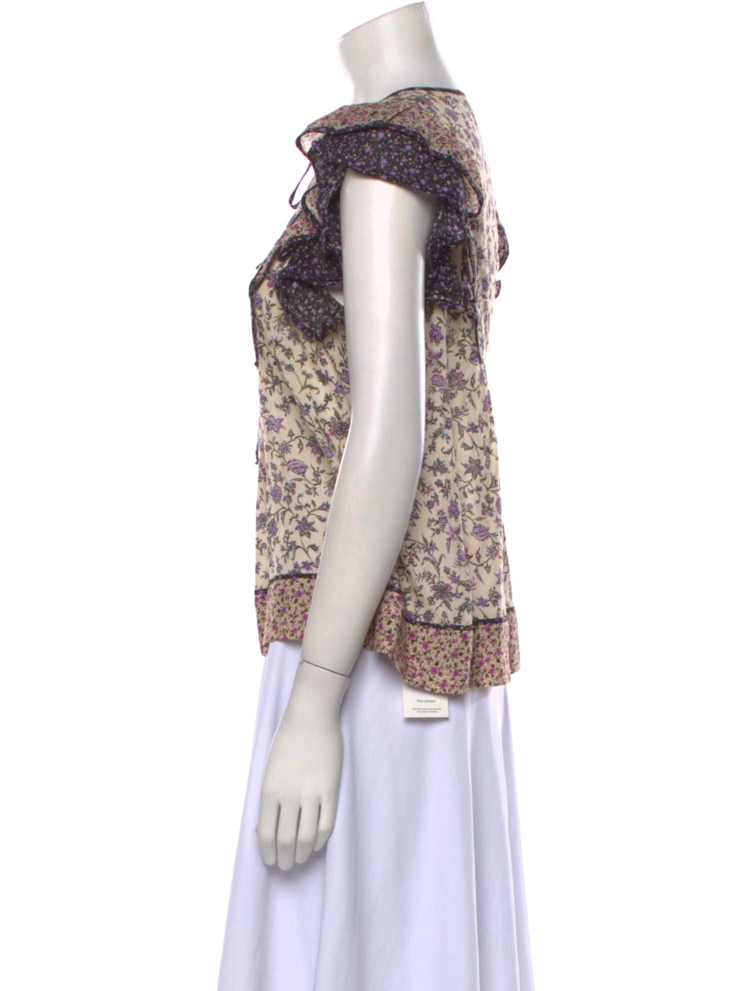 Ulla Johnson Printed Crew Neck Blouse