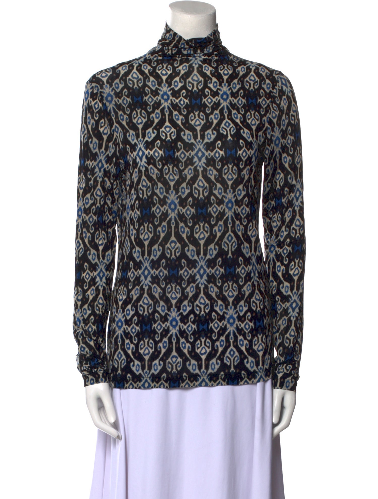Ulla Johnson Printed Mock Neck Blouse