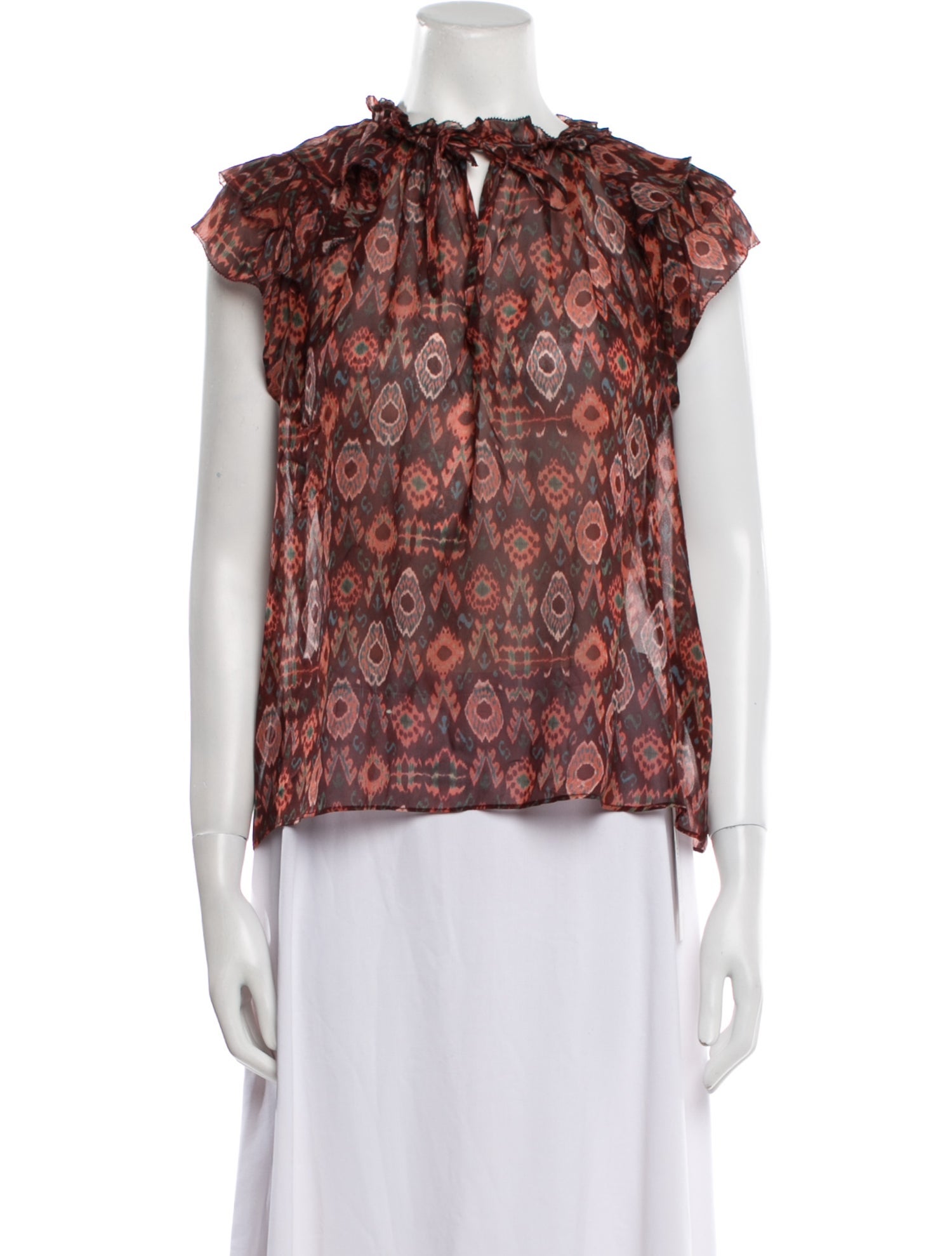 Ulla Johnson Silk Floral Print Blouse