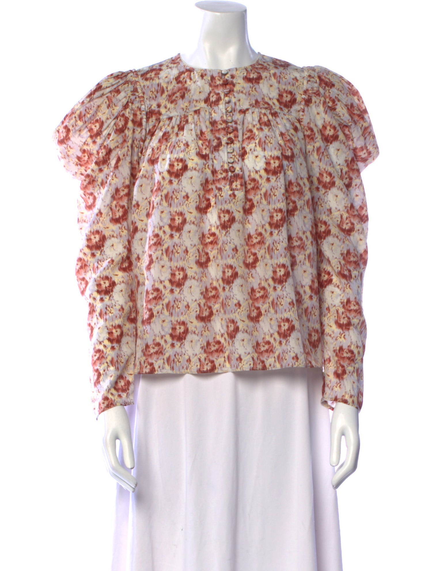 Ulla Johnson Silk Floral Print Blouse
