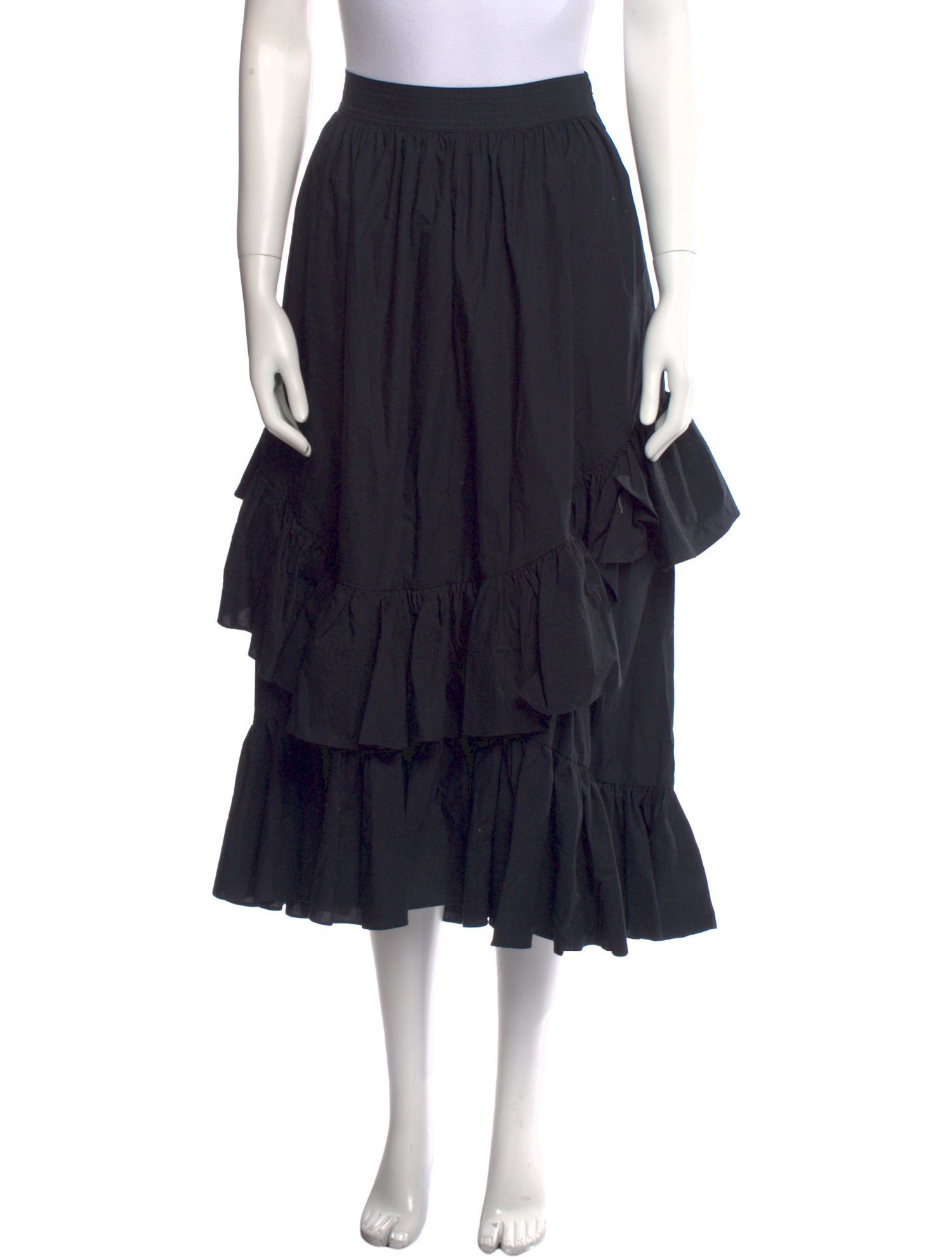 Ulla Johnson Ruffle Embellishment Midi Length Skirt