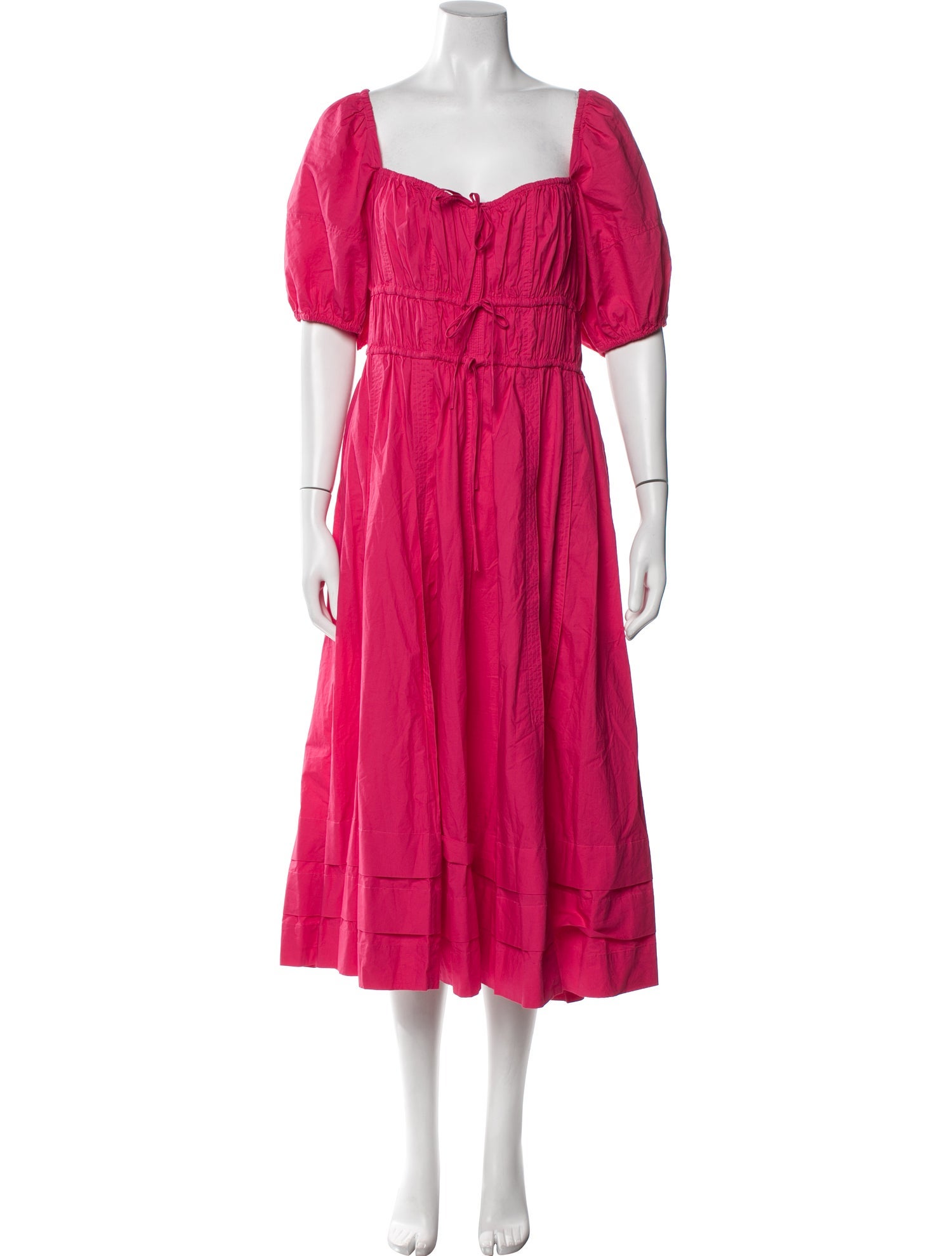 Ulla Johnson Square Neckline Midi Length Dress