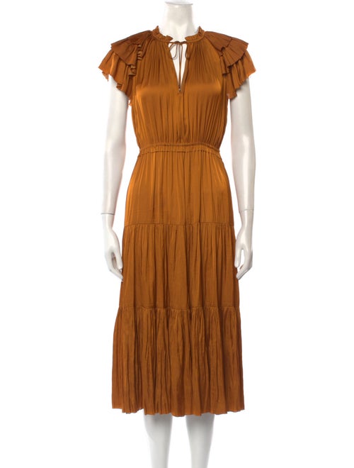 Ulla Johnson V-Neck Midi Length Dress