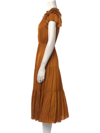 Ulla Johnson V-Neck Midi Length Dress