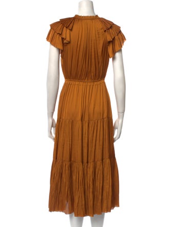 Ulla Johnson V-Neck Midi Length Dress