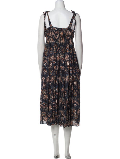 Ulla Johnson Floral Print Midi Length Dress