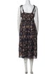 Ulla Johnson Floral Print Midi Length Dress
