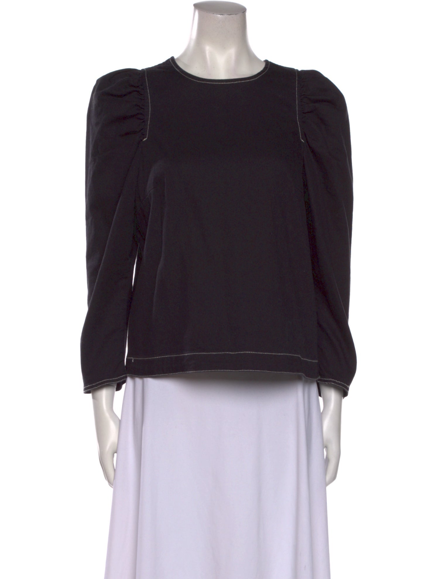 Ulla Johnson Crew Neck Three-Quarter Sleeve Sweatshirt