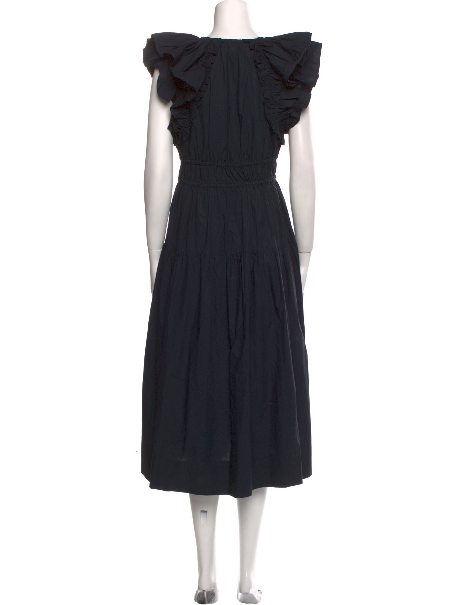 Ulla Johnson V-Neck Midi Length Dress