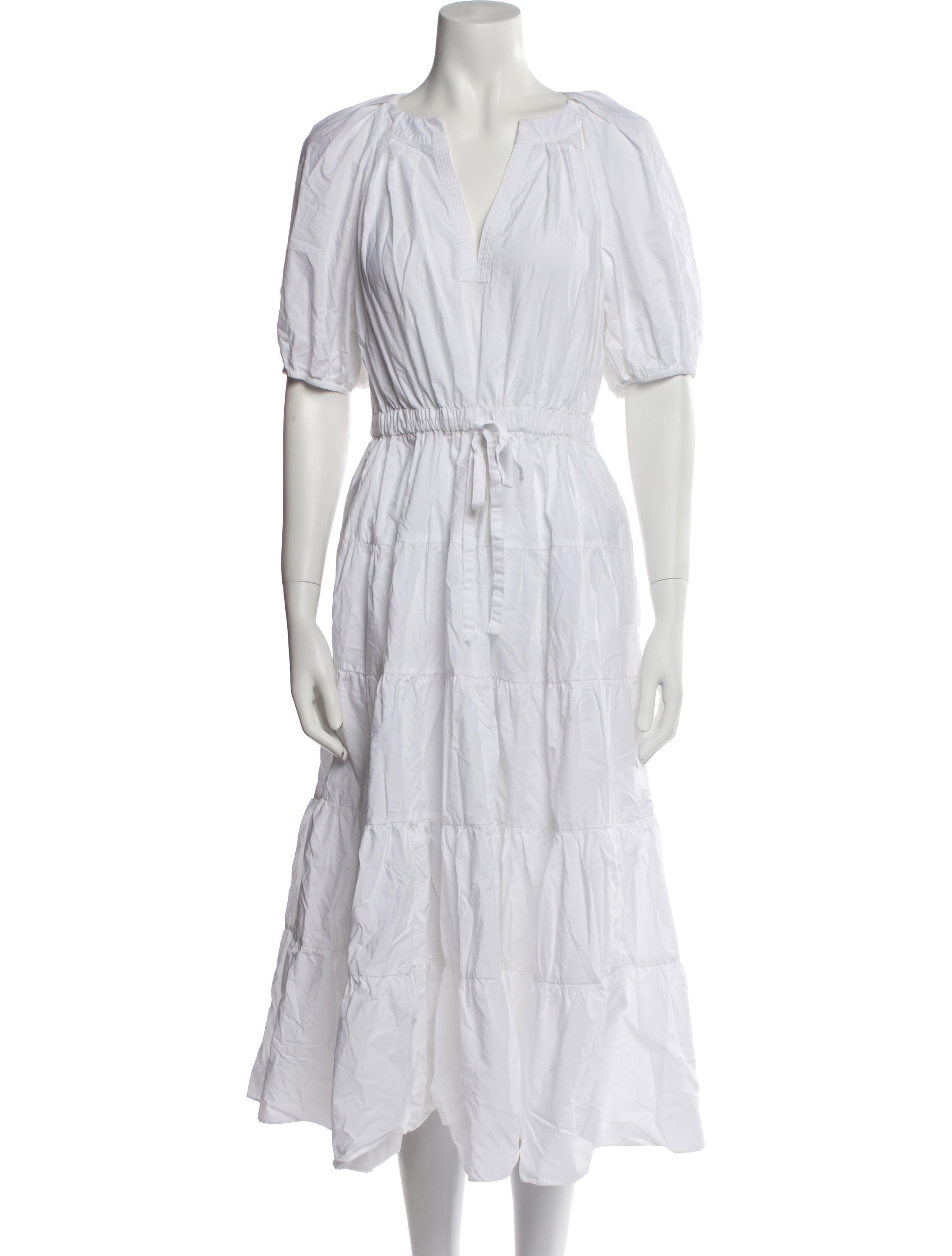 Ulla Johnson V-Neck Midi Length Dress