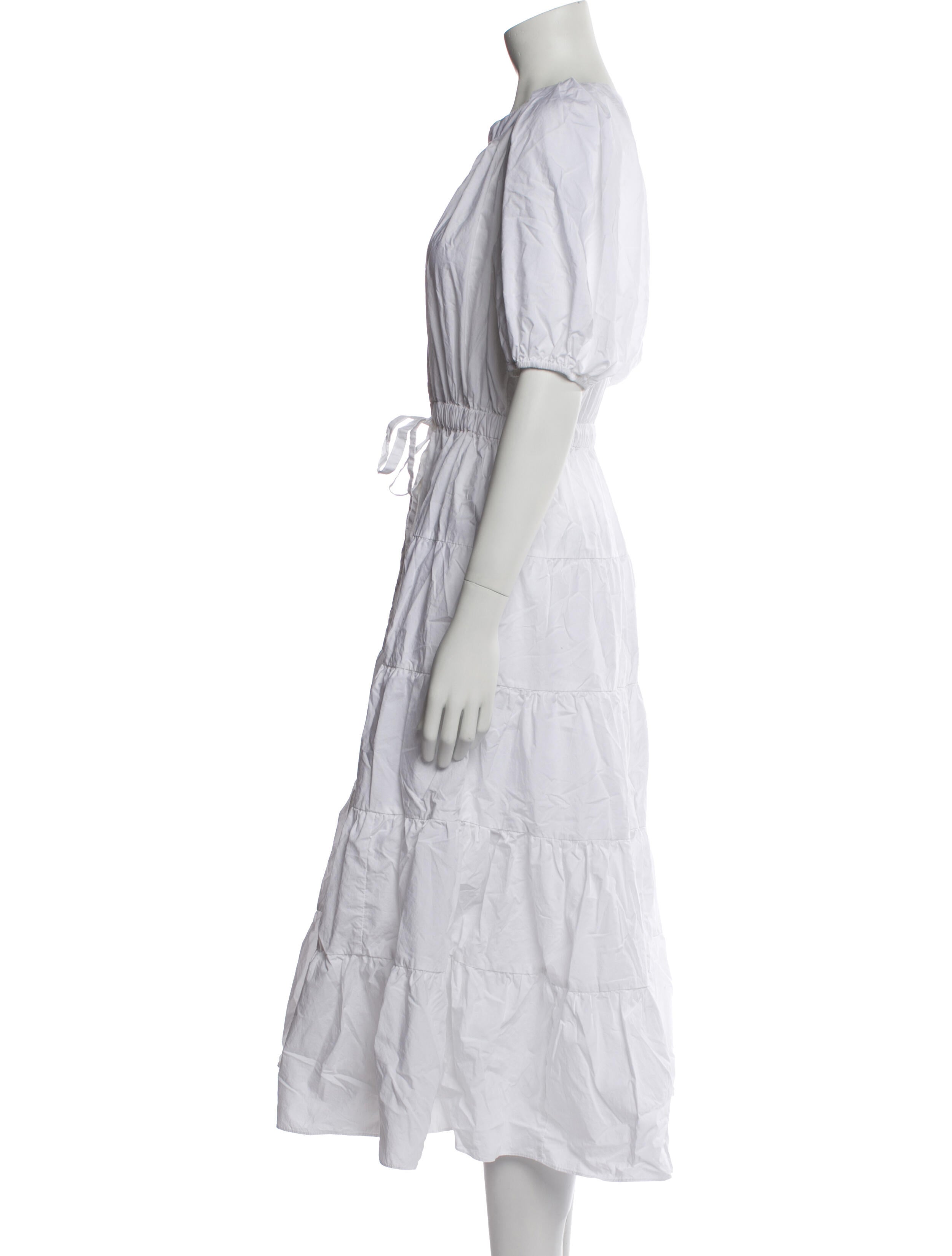 Ulla Johnson V-Neck Midi Length Dress