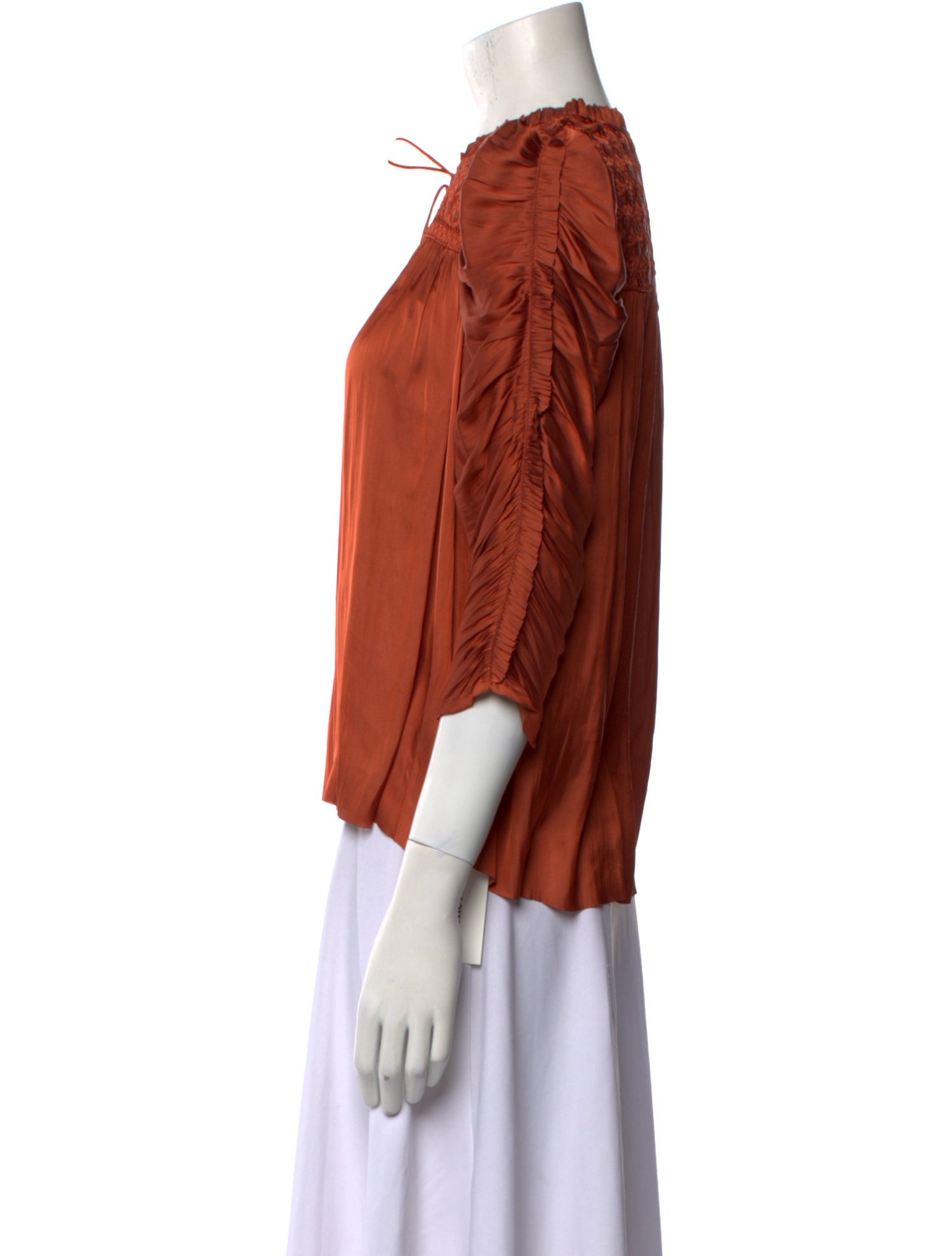 Ulla Johnson V-Neck Three-Quarter Sleeve Blouse