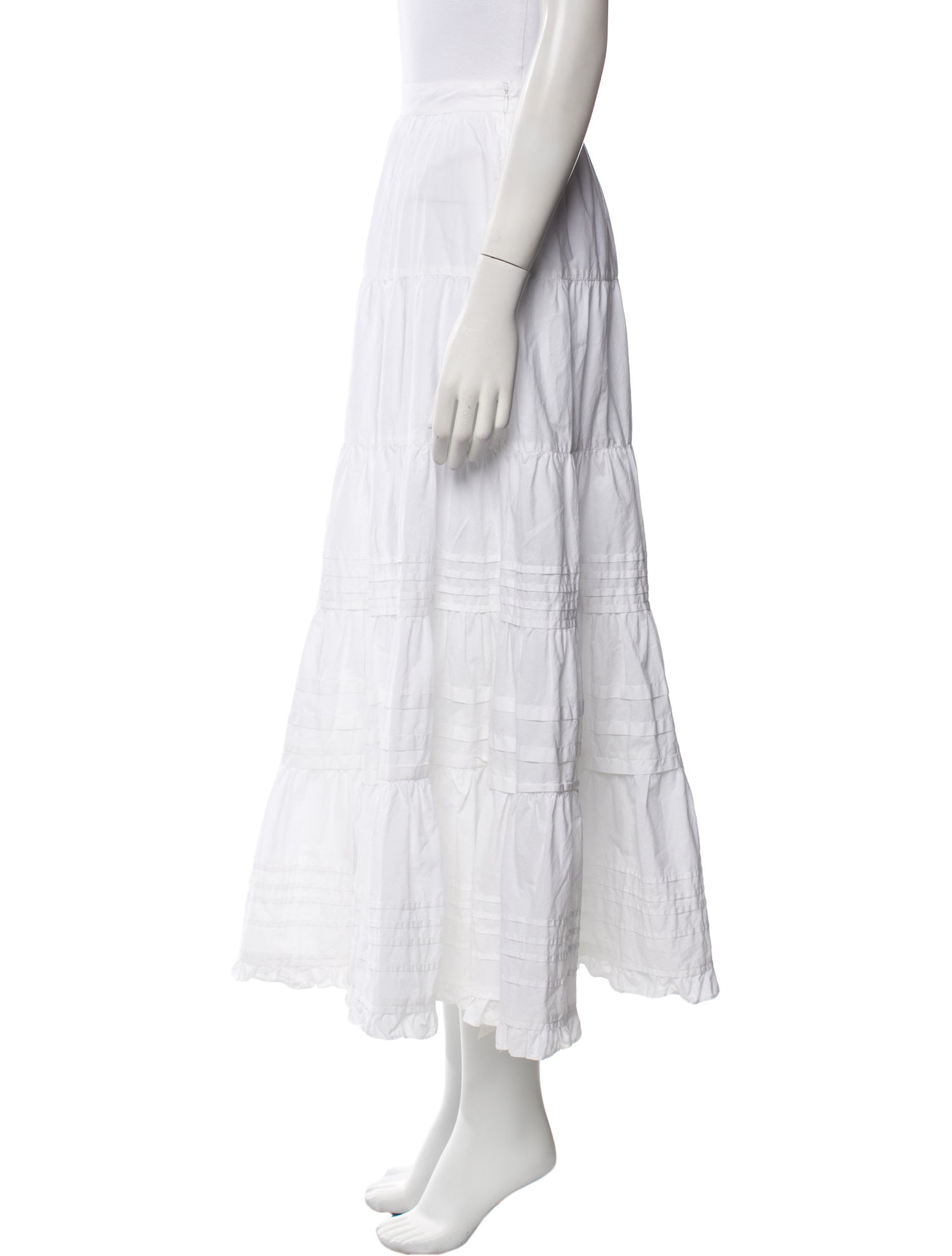 Ulla Johnson Ruffle Embellishment Midi Length Skirt