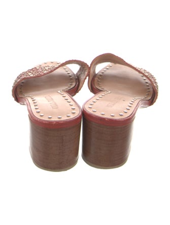 Ulla Johnson Leather Studded Accents Slides