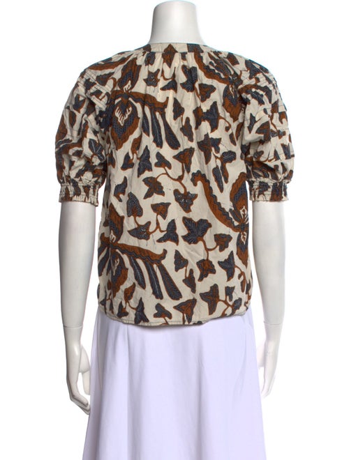 Ulla Johnson Printed Crew Neck Blouse