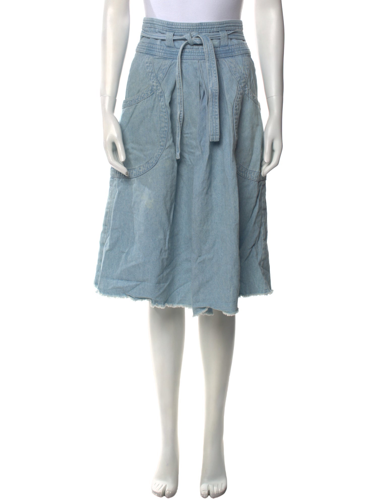 Ulla Johnson Raw-Edge Trim Knee-Length Skirt