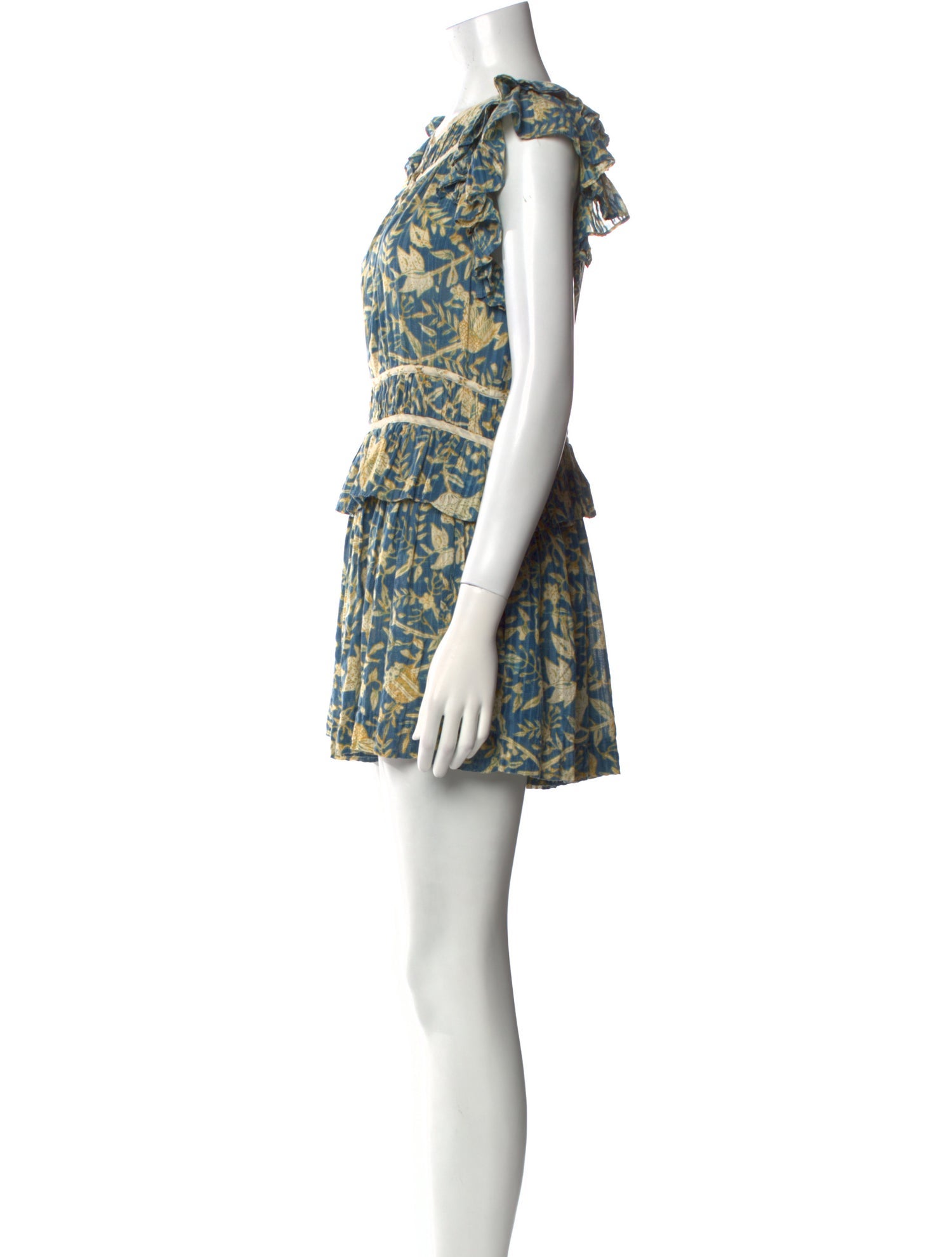 Ulla Johnson Printed Scoop Neck Romper