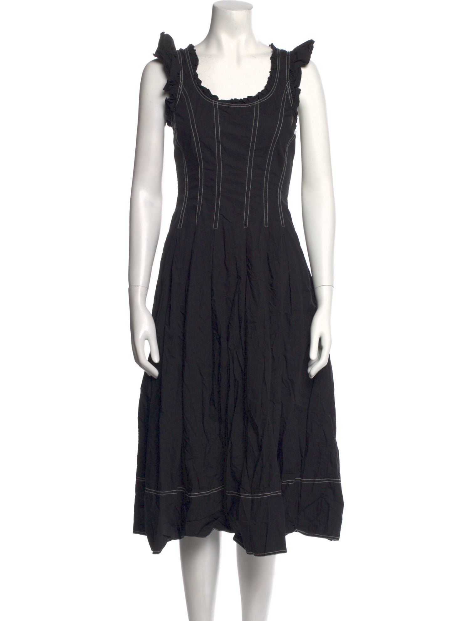 Ulla Johnson Scoop Neck Midi Length Dress