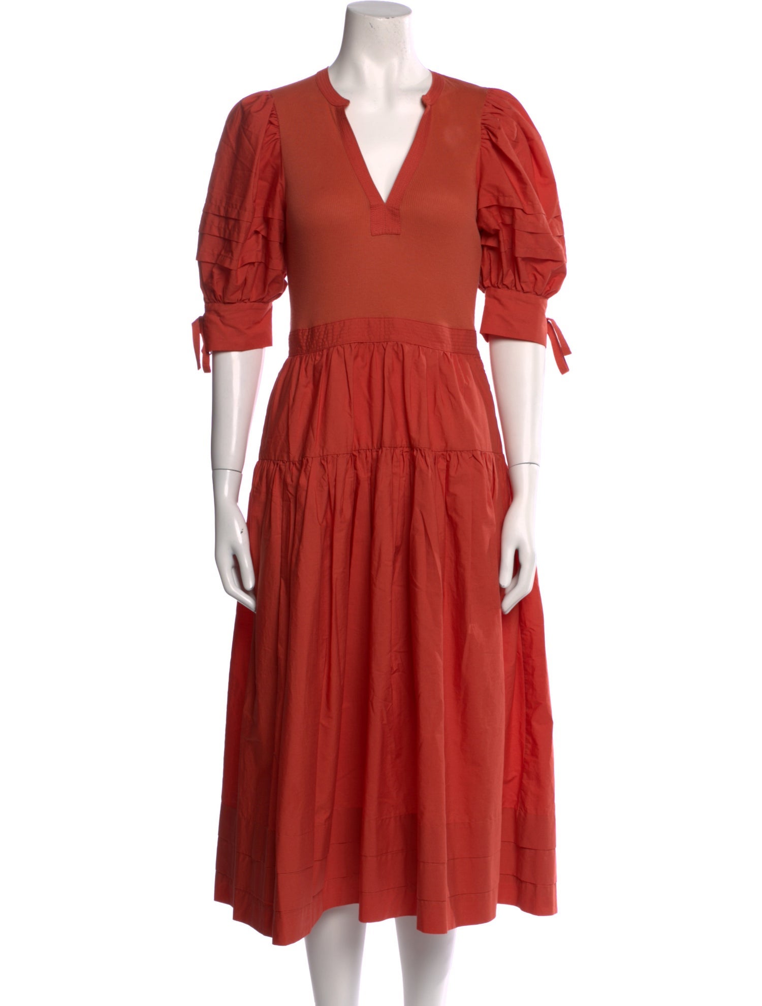 Ulla Johnson V-Neck Midi Length Dress