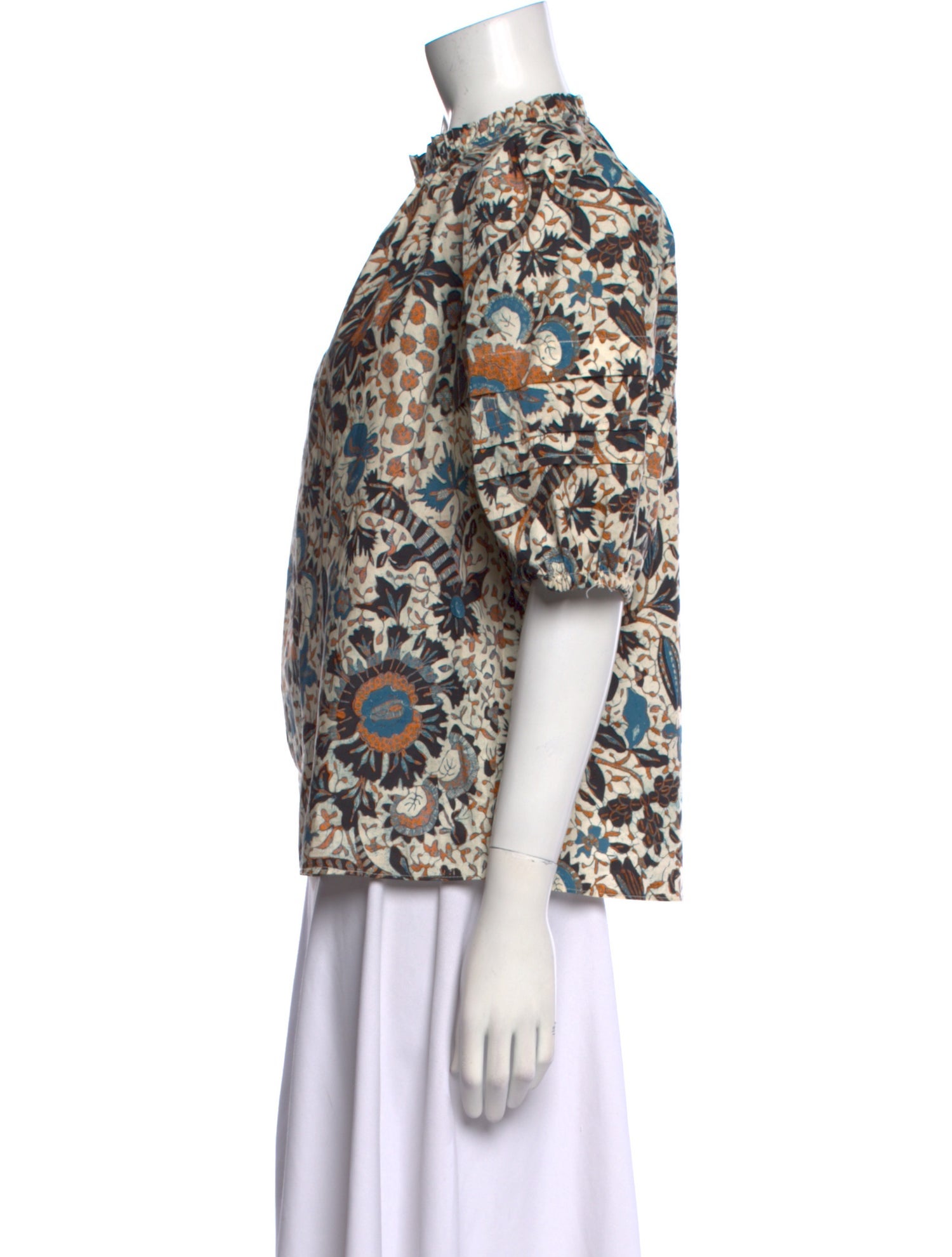 Ulla Johnson Printed V-Neck Blouse