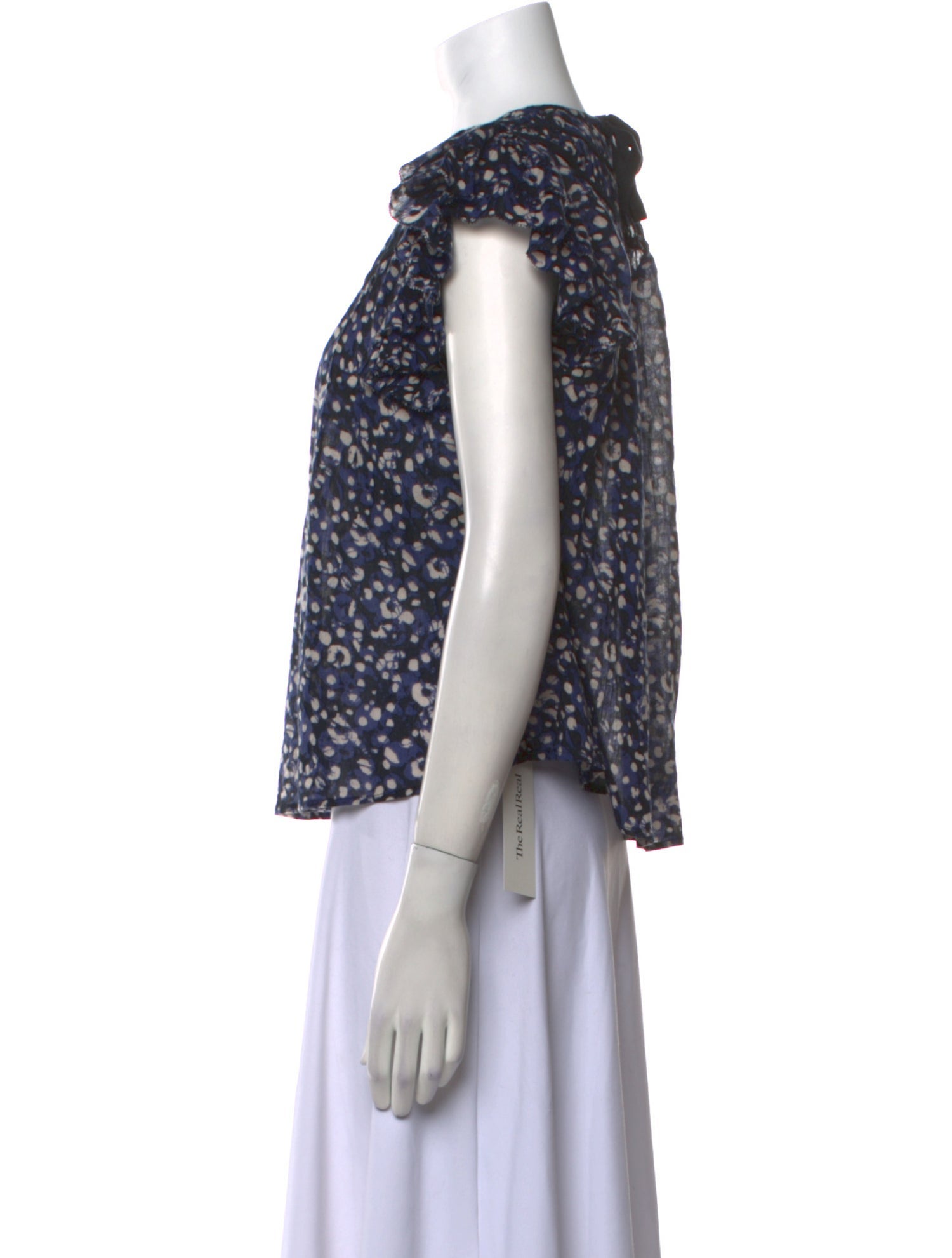 Ulla Johnson Floral Print Crew Neck Blouse