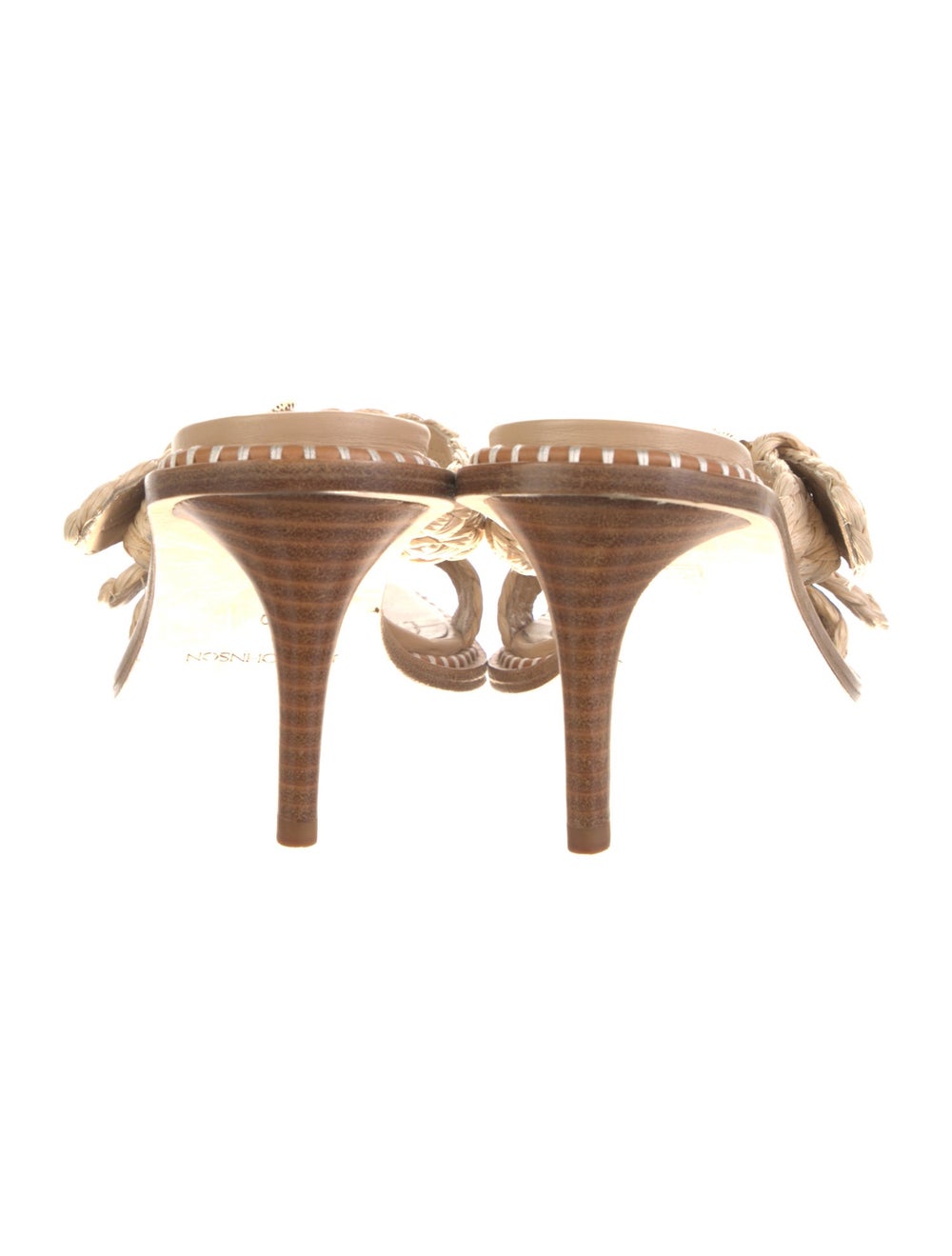 Ulla Johnson Straw Slides Neutrals Multistrap & B… - image 4