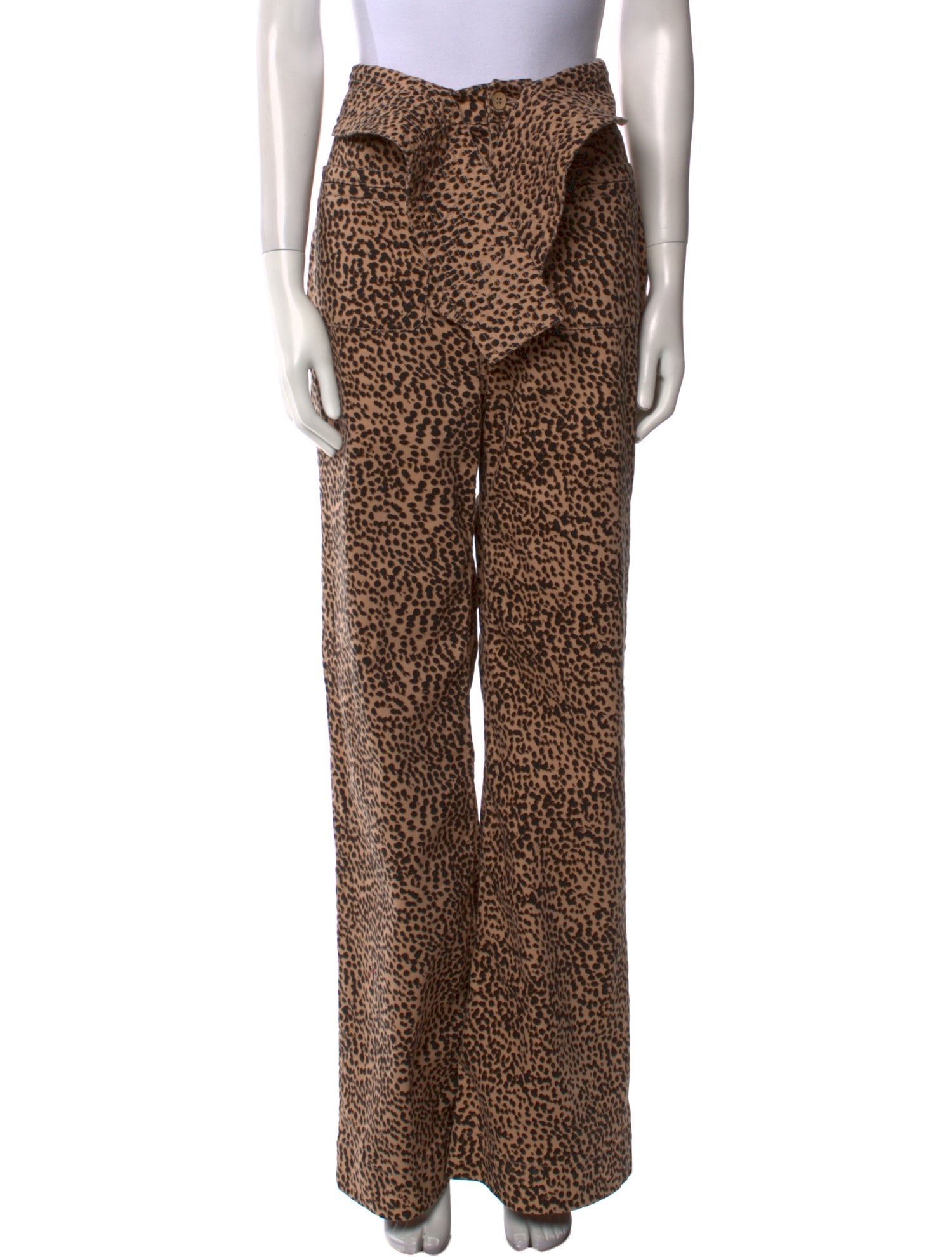 Ulla Johnson Animal Print Wide Leg Pants
