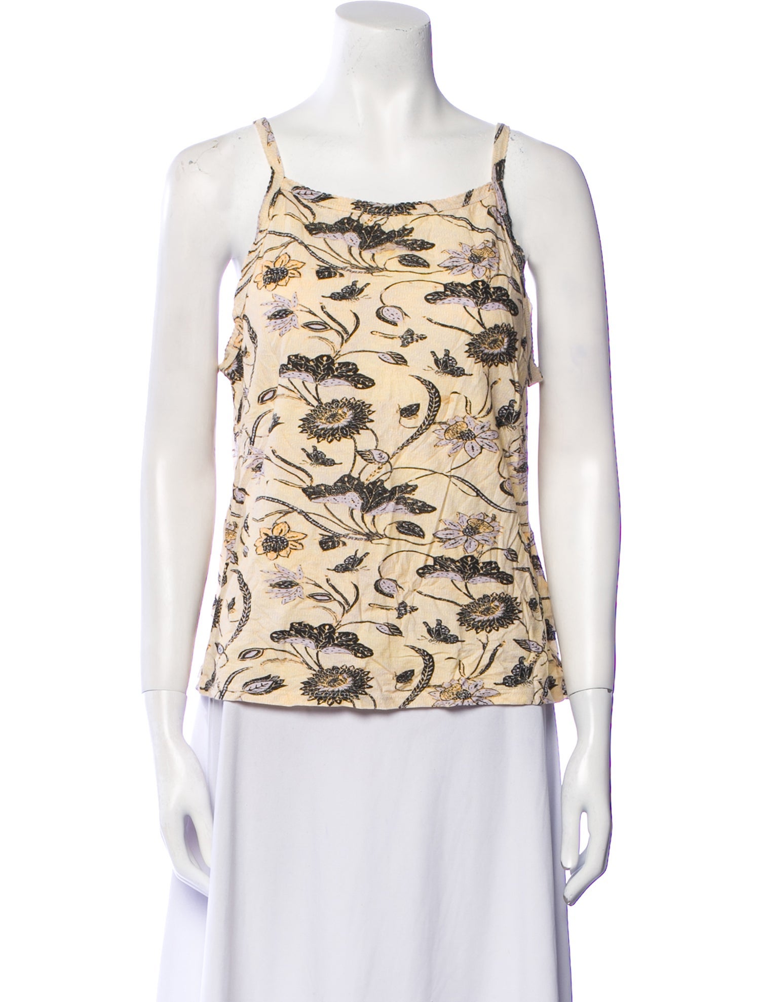 Ulla Johnson Floral Print Square Neckline Top