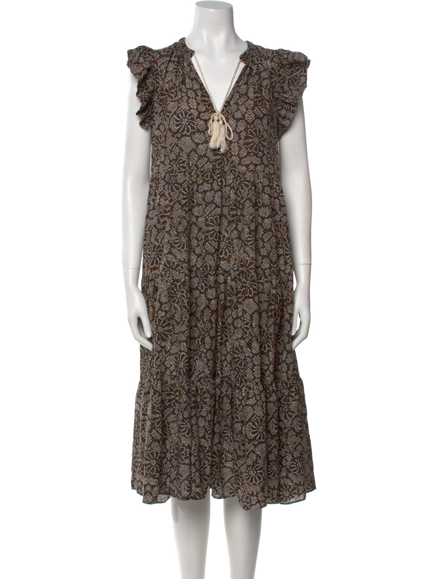 Ulla Johnson Floral Print Midi Length Dress