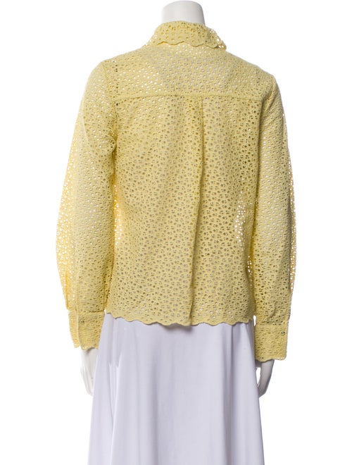 Ulla Johnson Mock Neck Long Sleeve Button-Up Top