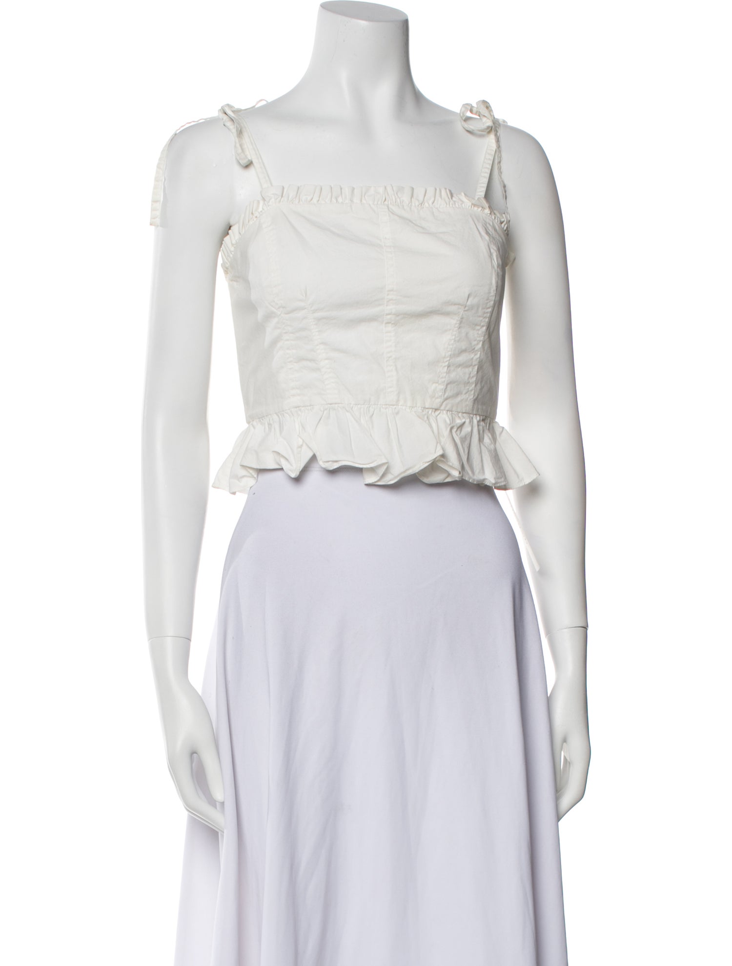 Ulla Johnson Square Neckline Sleeveless Crop Top