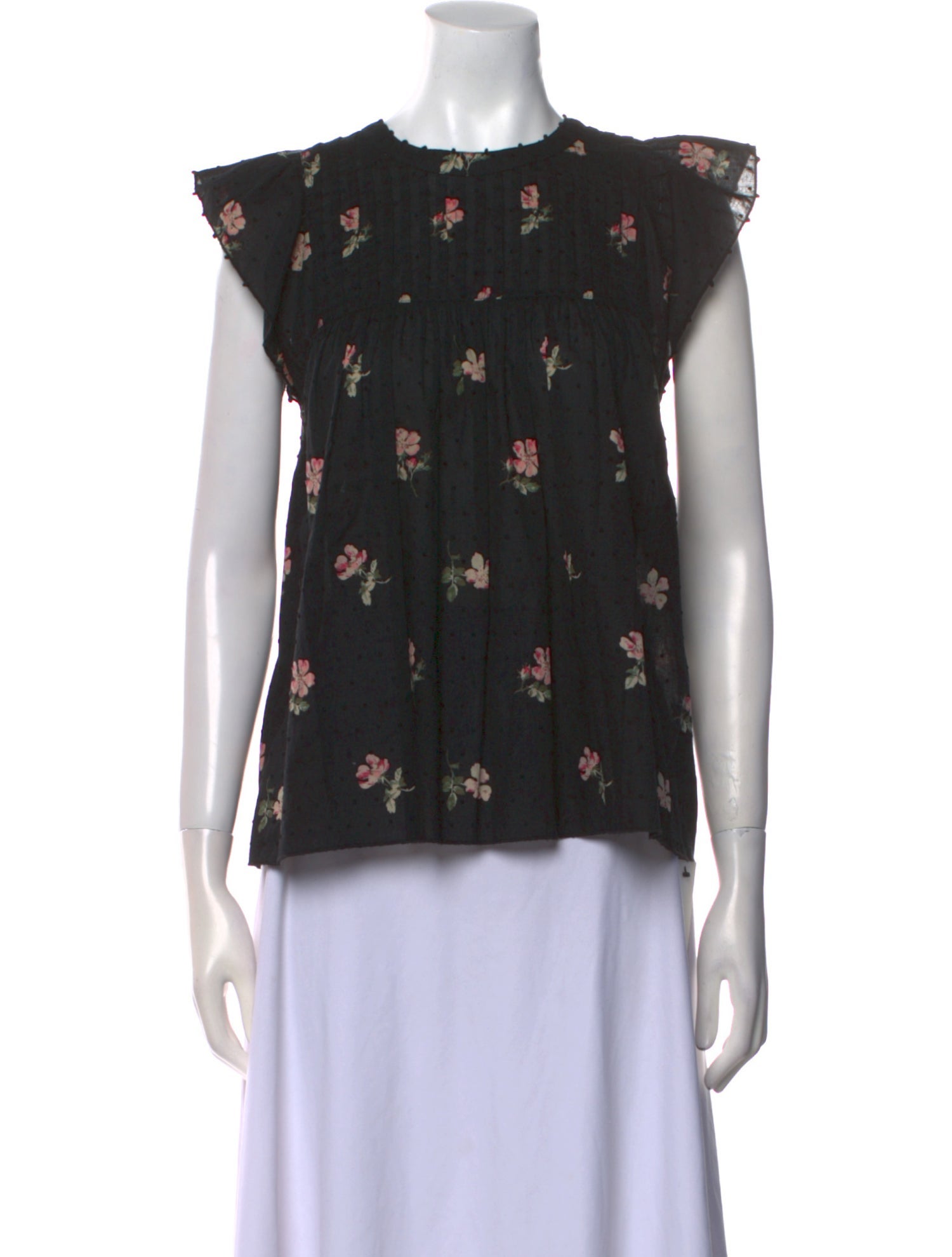 Ulla Johnson Floral Print Crew Neck Top