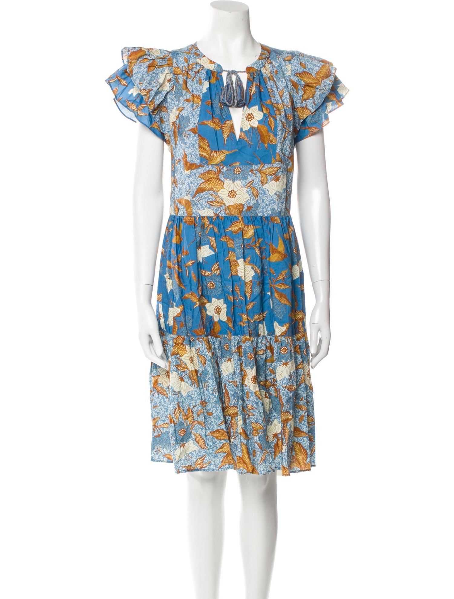 Ulla Johnson Floral Print Knee-Length Dress