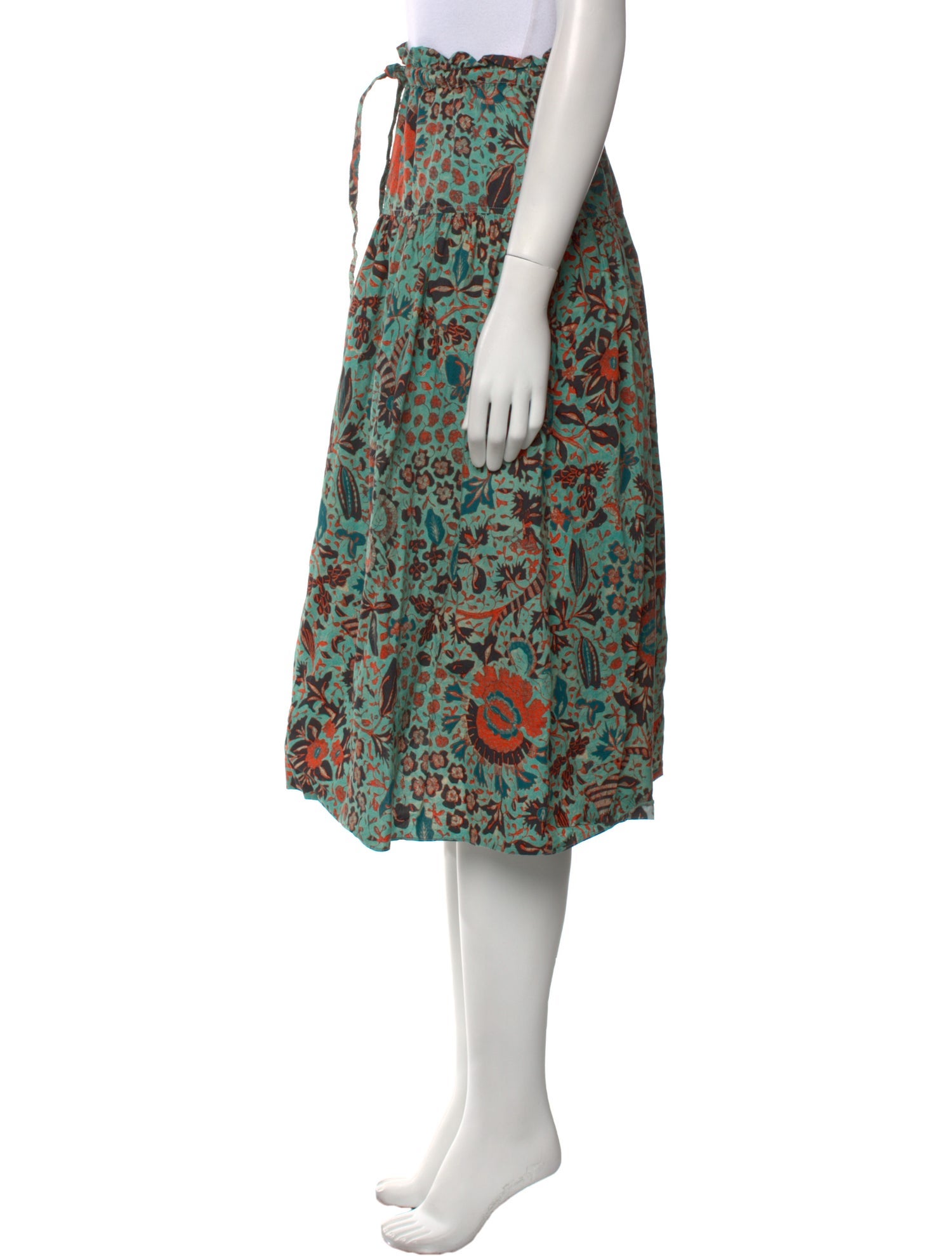 Ulla Johnson Floral Print Midi Length Skirt