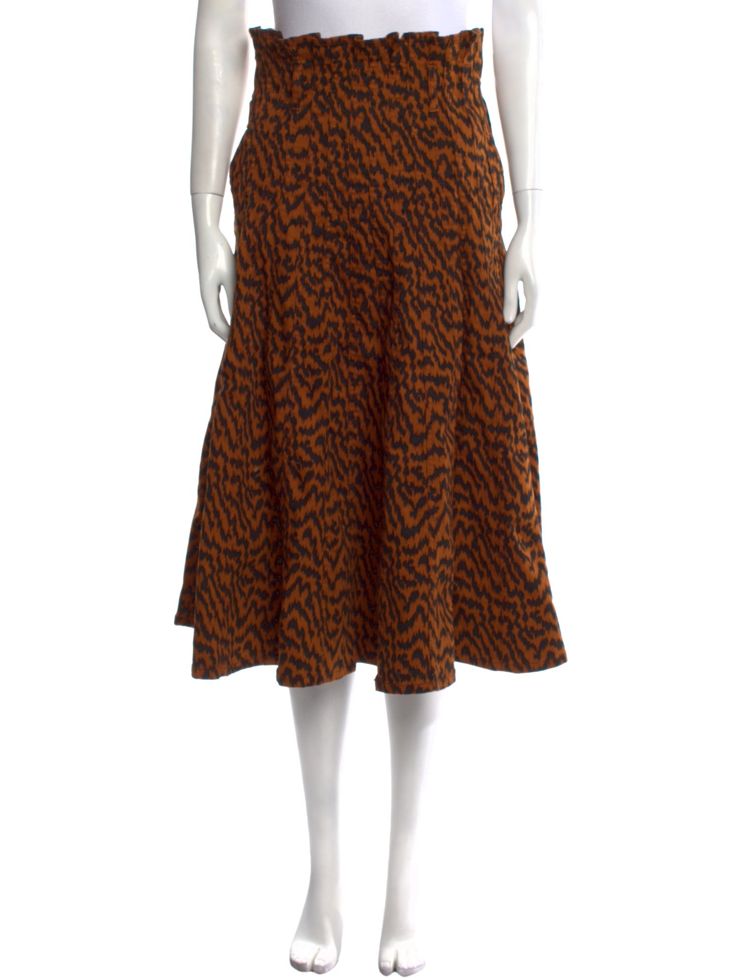 Ulla Johnson Animal Print Midi Length Skirt