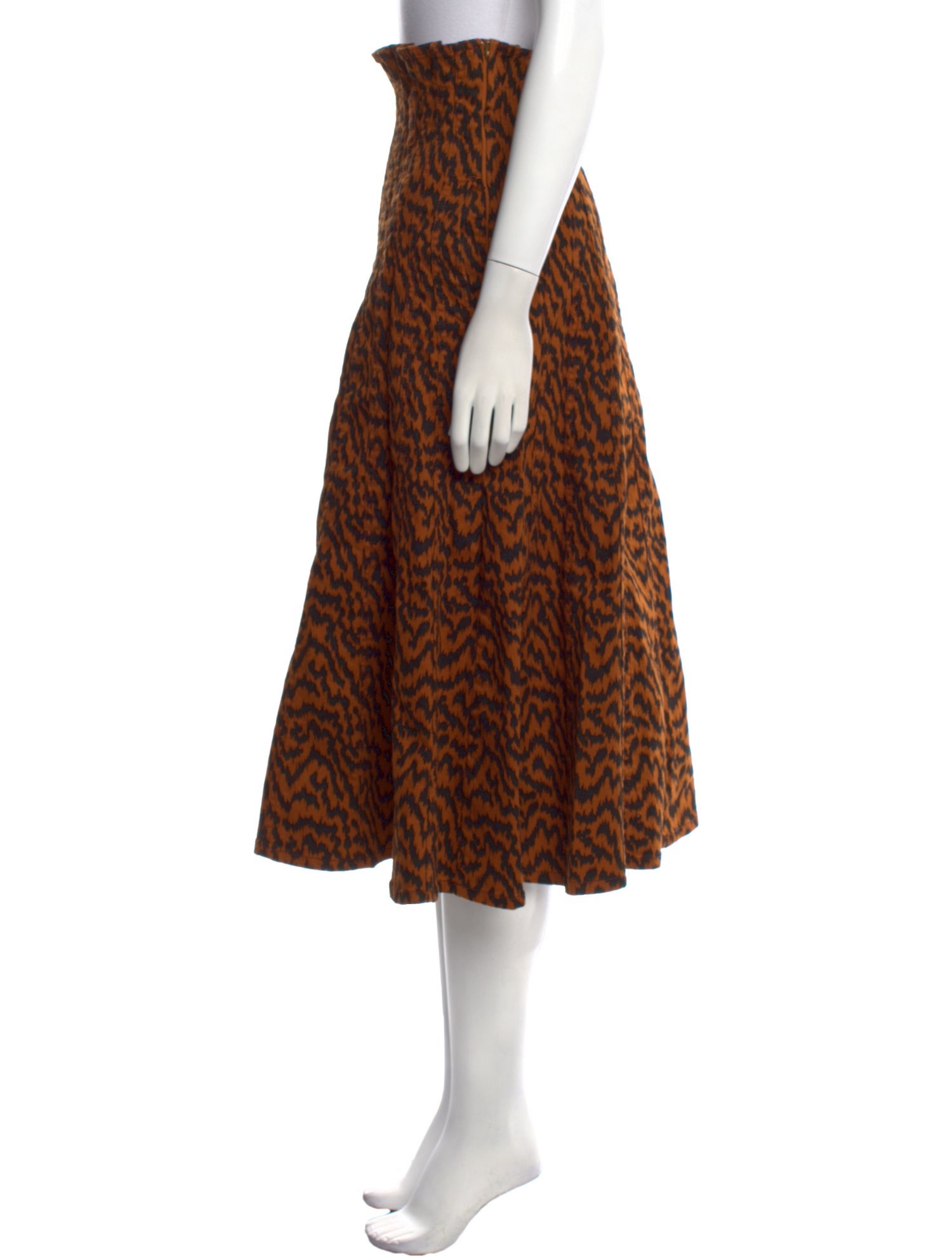 Ulla Johnson Animal Print Midi Length Skirt