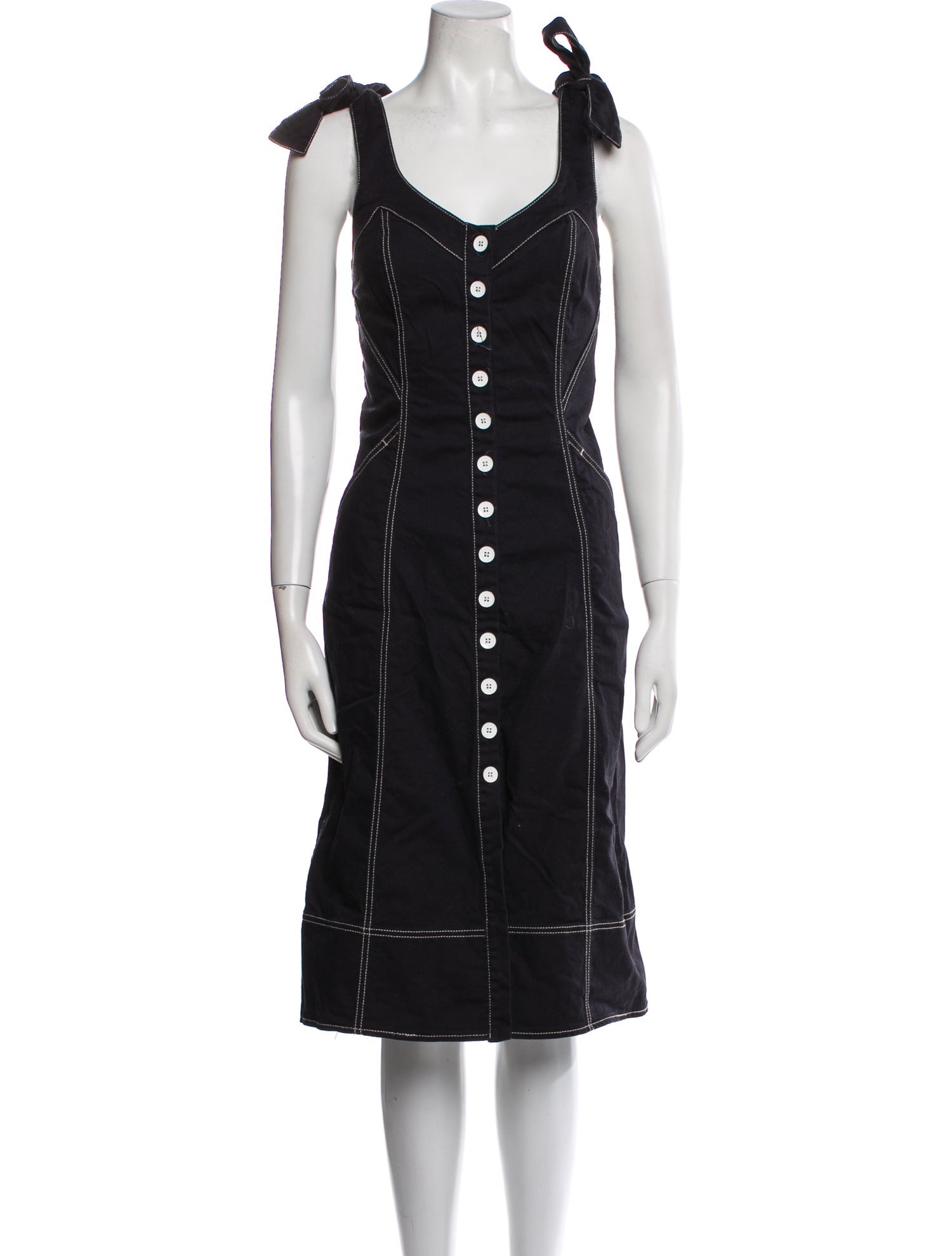 Ulla Johnson V-Neck Midi Length Dress