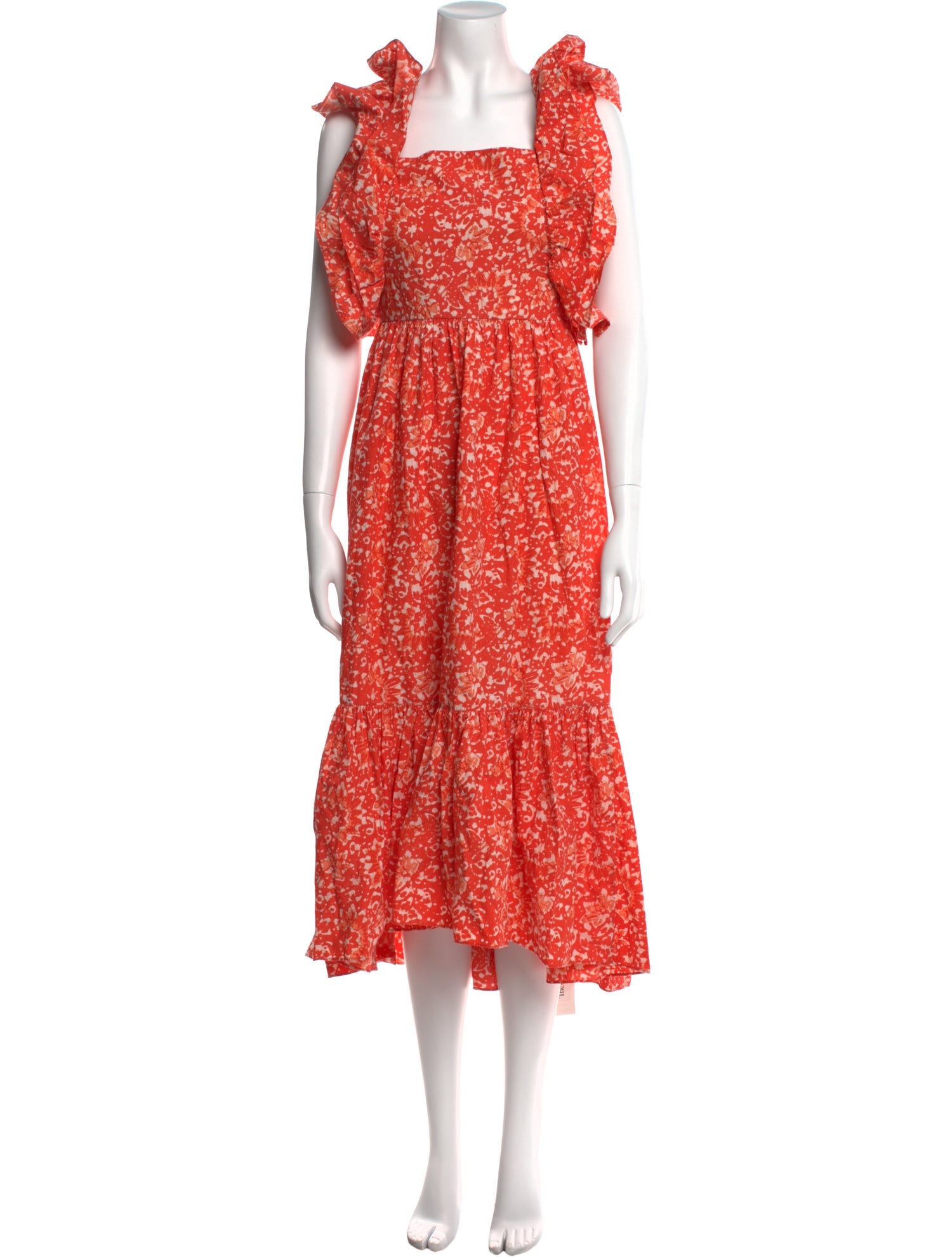 Ulla Johnson Floral Print Midi Length Dress