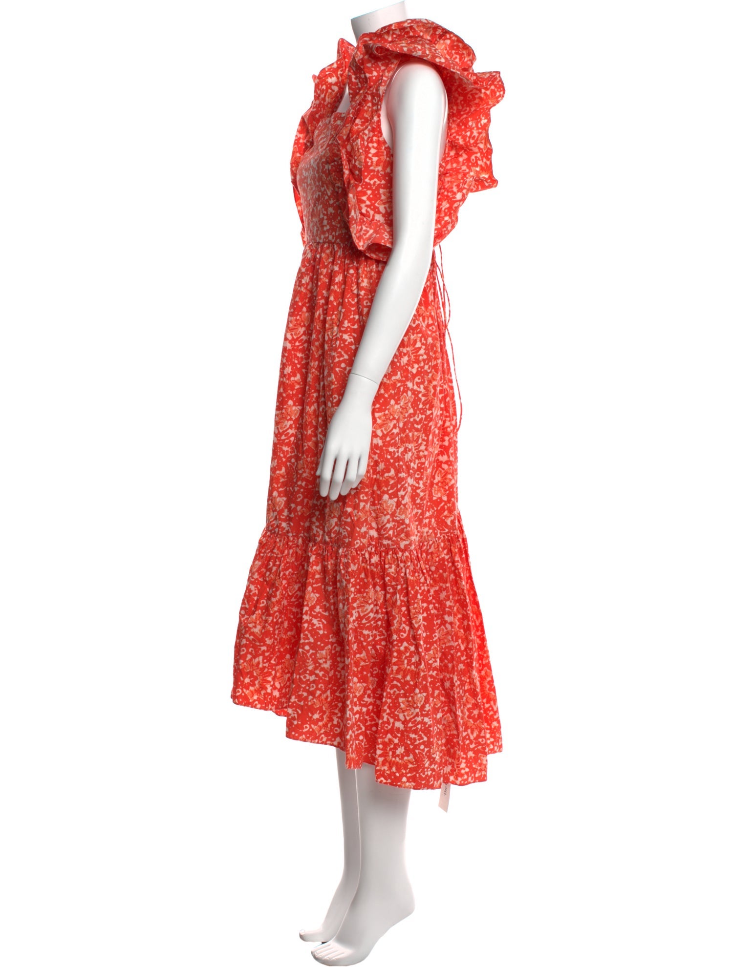 Ulla Johnson Floral Print Midi Length Dress