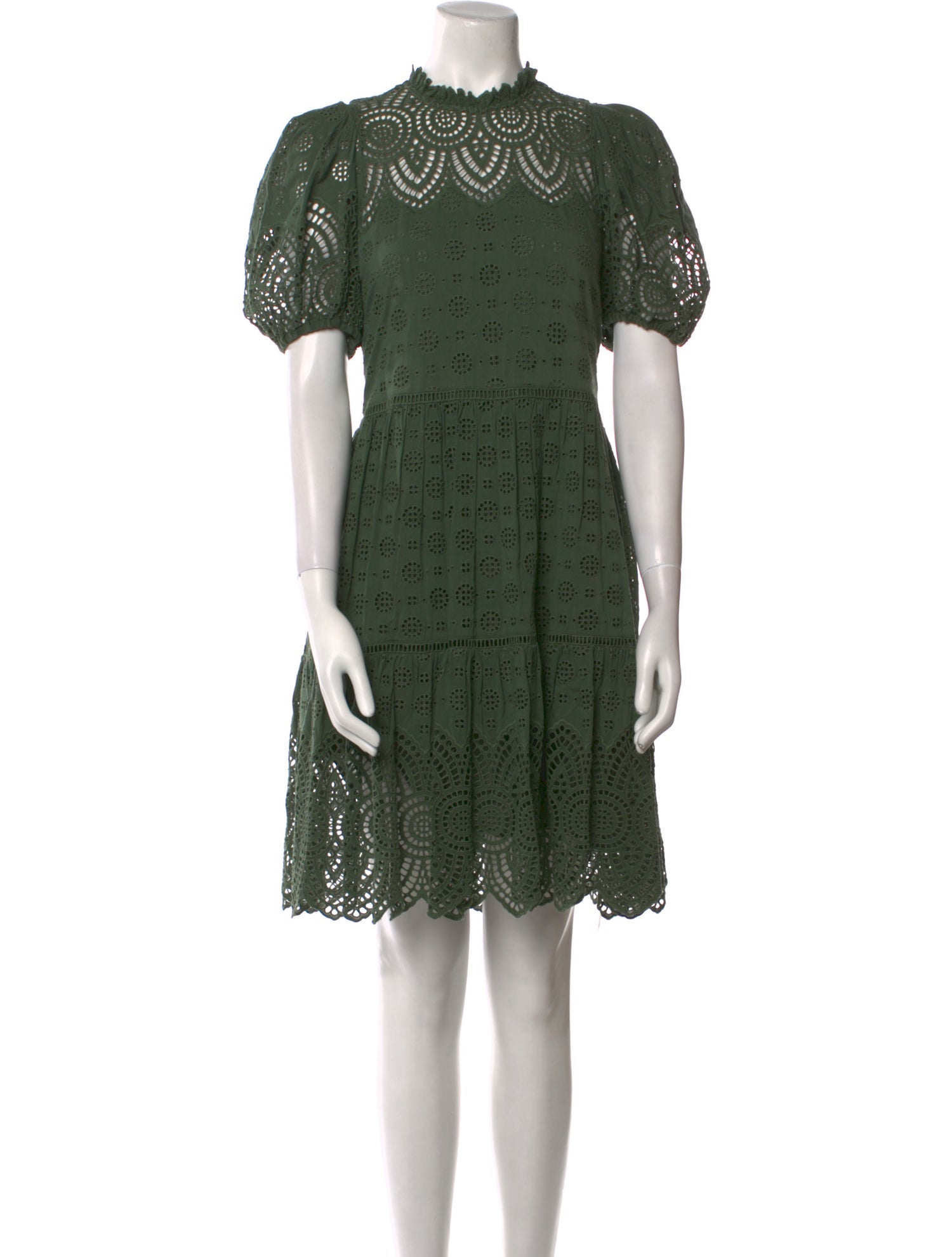 Ulla Johnson Mock Neck Knee-Length Dress