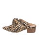 Ulla Johnson Straw Animal Print Mules