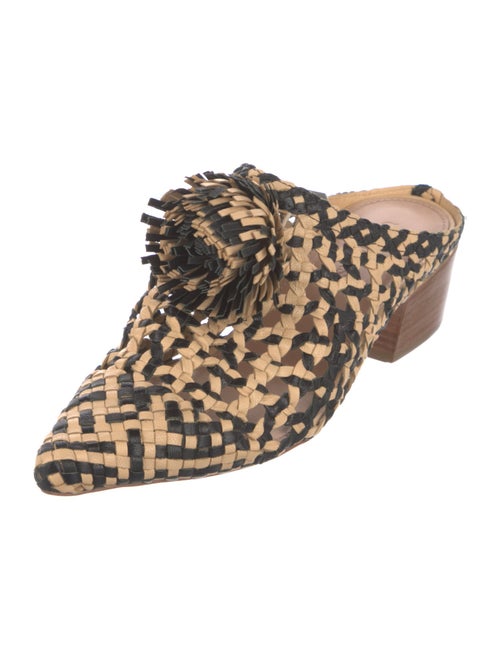 Ulla Johnson Straw Animal Print Mules