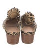Ulla Johnson Straw Animal Print Mules