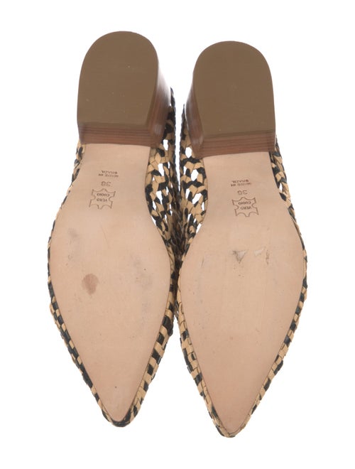 Ulla Johnson Straw Animal Print Mules