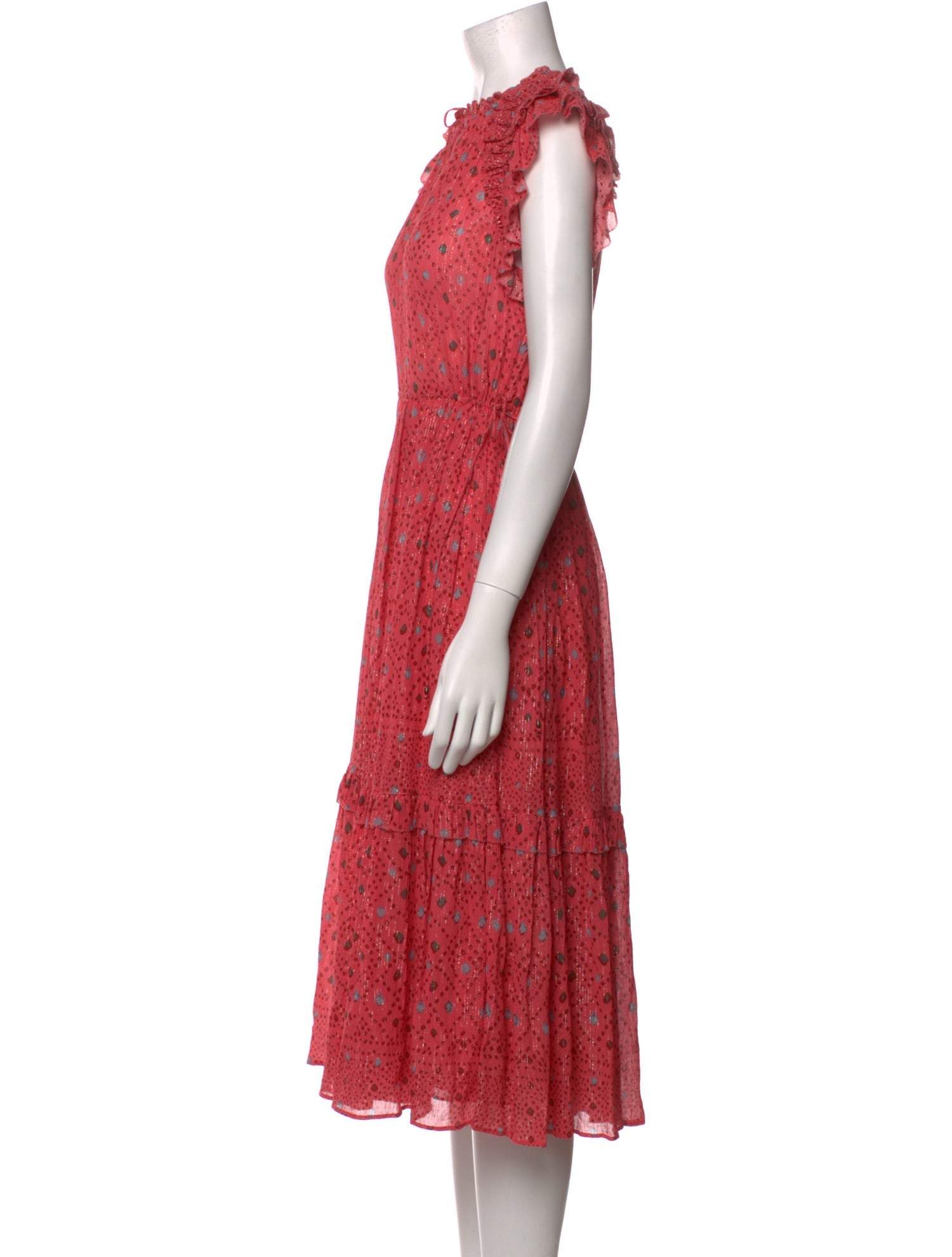 Ulla Johnson Floral Print Midi Length Dress