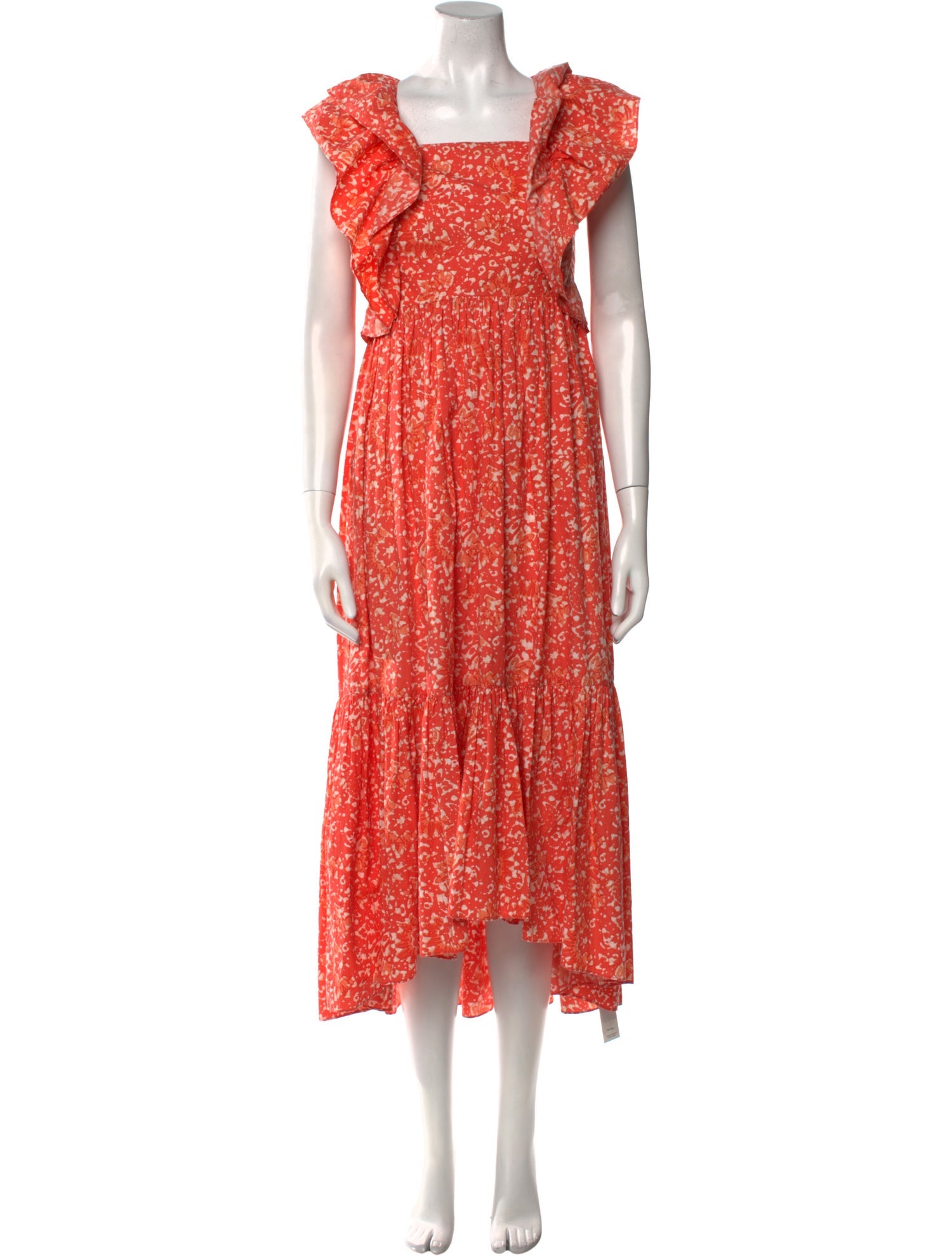Ulla Johnson Floral Print Midi Length Dress